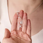 Personalized Birth Flower Name Necklace, 925s Silver Gold Vermeil, Mother's Day Gifts, Handmade Gift for Her.