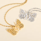 Personalized Initial Necklace with Butterfly, 925s Silver Gold Vermeil Initial Necklace, Custom Letter Necklace, Gift For Her, Mother's Day Gift