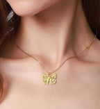 Personalized Initial Necklace with Butterfly, 925s Silver Gold Vermeil Initial Necklace, Custom Letter Necklace, Gift For Her, Mother's Day Gift