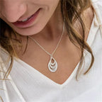 Personalized Pear Shape Necklace , 925s Silver Gold Vermeil , Personalized Name Necklace, Birthday Gift for Her, Mother's Day Gift, Gift for Mom