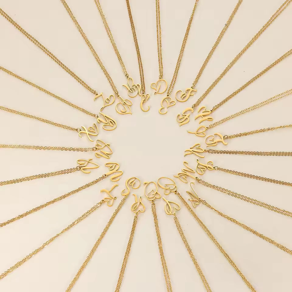 Initial Heart Necklace • Custom Letter Necklace 925s Silver Gold Vermeil • Tiny Initial Heart Charm • Personalized Gifts for Her