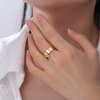 Personalized Birth Flower Ring with Birthstone – Custom Name Engraved Ring – 925 Sterling Silver & Gold Vermeil – Gift for Women, Wife, Girlfriend