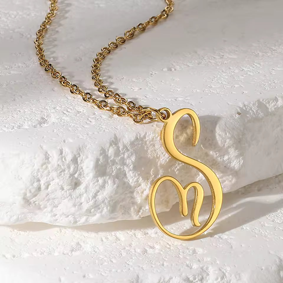 Initial Heart Necklace • Custom Letter Necklace 925s Silver Gold Vermeil • Tiny Initial Heart Charm • Personalized Gifts for Her