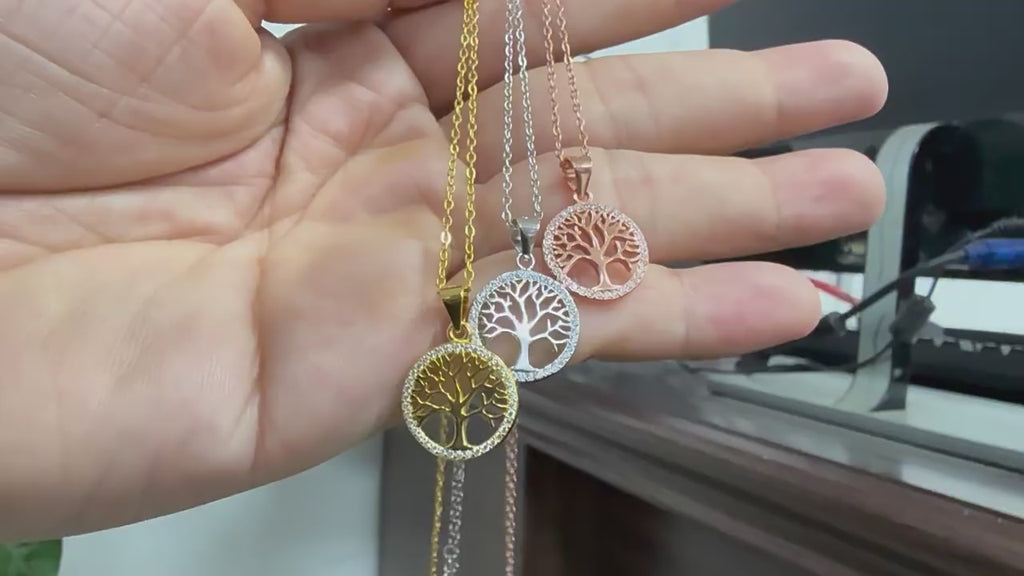 Tree of Life Elegance 925 sterling silver gold-plated Jewelry