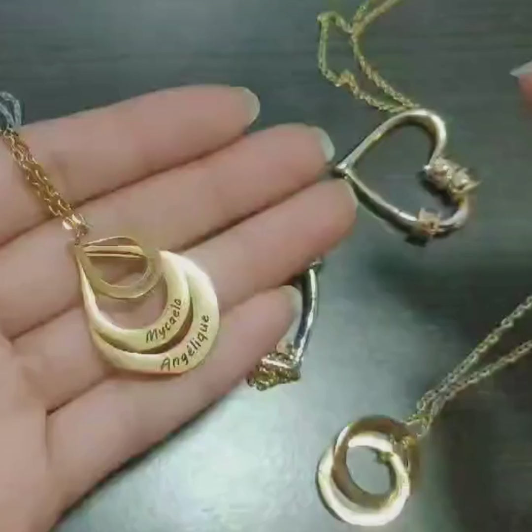 Personalized Pear Shape Necklace , 925s Silver Gold Vermeil , Personalized Name Necklace, Birthday Gift for Her, Mother's Day Gift, Gift for Mom