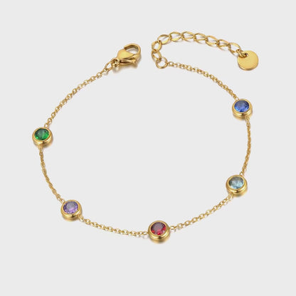 Family Birthstone Bracelet – Custom Multi Birthstone Jewelry – 925 Sterling Silver or Gold Vermeil – Personalized Mother’s Day Gift, Birthday Gift