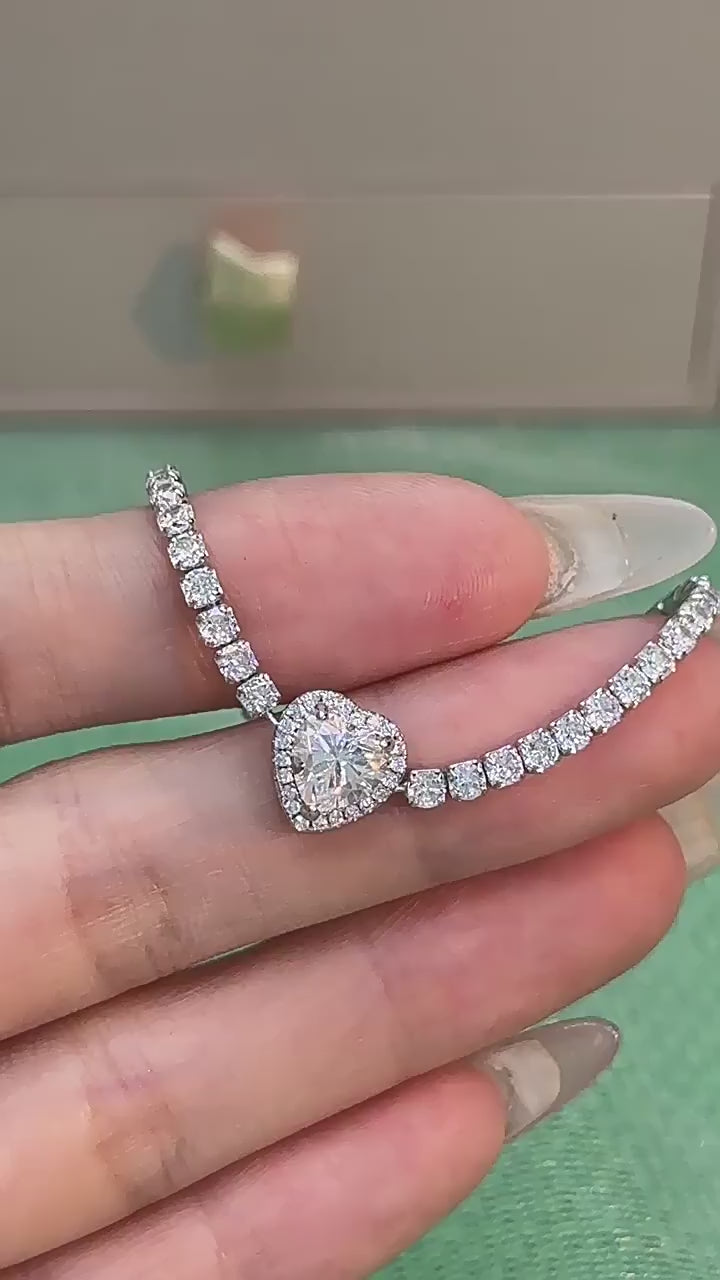 Forever Yours 1-carat , 2-carat Moissanite , Certified GRA , S925 sterling silver Bracelet