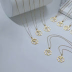 Birth Flower Necklace, 925 Sterling Silver ,Personalized Jewelry for Gift Idea, Graduation Gift for her , Mom Necklace, Best Friend Gift