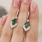 Silver Symphony S925 sterling silver diamond earrings