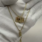 Personalized Rectangle Add-On Pendant Necklace, Sterling Silver, 18k Gold Vermeil , Custom Tag, Geometric Necklace