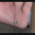 Fleur S925 sterling silver 14k gold-plated necklace