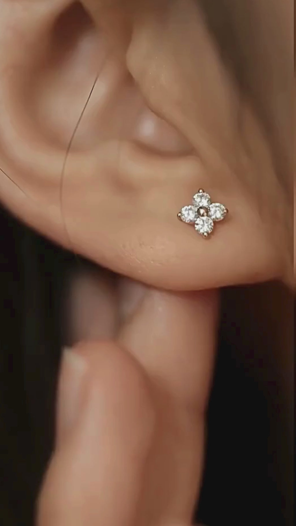 Golden Bloom S925 sterling silver 18K gold-plated earrings