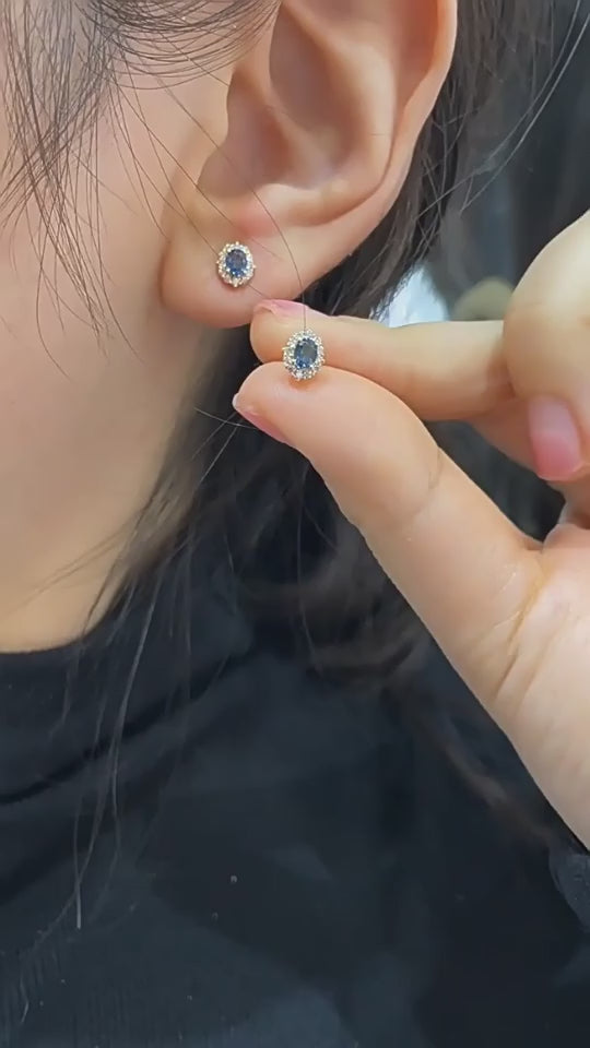 Celestial Blue S925 sterling silver 18k gold-plated