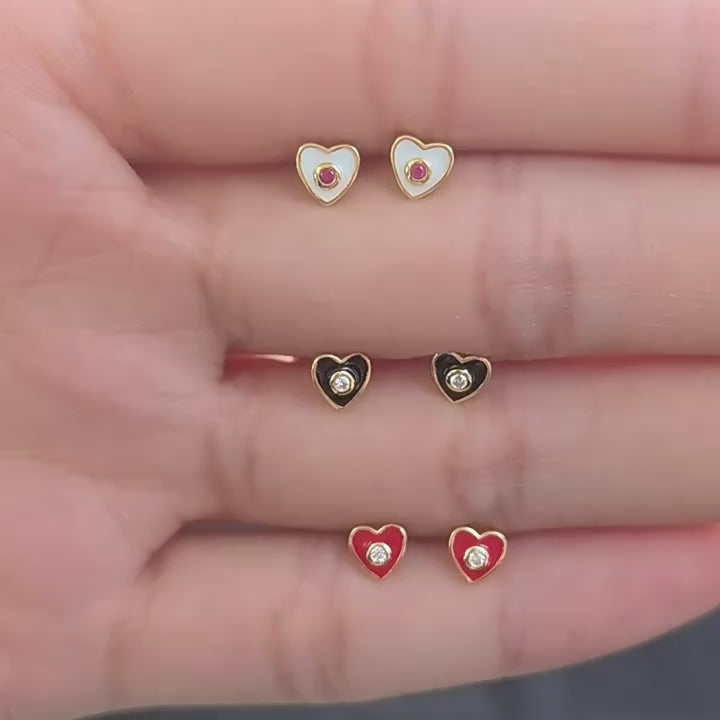 Golden Heartbeats 925 sterling silver 18k gold-plated earrings 3 Pairs