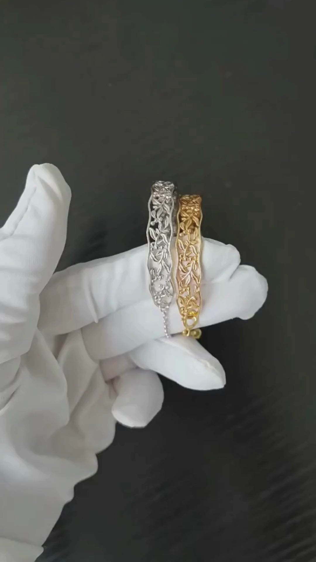 Ancient Moon 925 sterling silver bracelet 2 Pieces Set