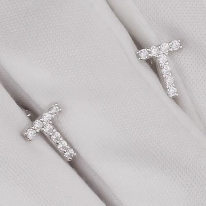 A-Z Initial S925 sterling silver Earrings
