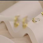 Modern Mix S925 sterling silver hoop earrings